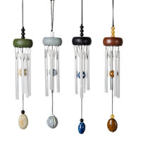 Mini Gỗ Chắc Chắn Chuông Gió Nhỏ Nhỏ Tươi Nhà Mặt Dây Chuyền Trang Trí Cửa Quà Tặng Xe Chuông Gió Chắc Chắn Thanh Nhôm Kim Loại Sáng Tạo Trang Trí Thủ Công