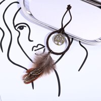 Mini Handmade Dream Catcher Feather Key Chain Car Hanging Decor Ornament Gift - 3