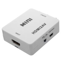 Mini HD Video HDMI AV CVBS NTSC/ PAL signal TV converter VHS video recorder DVD-HDMI RCA white