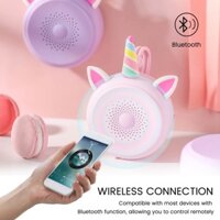 Mini hoạt hình dễ thương kỳ lân loa Bluetooth không dây ngoài trời di động âm thanh nổi chống nước loa Bluetooth