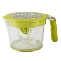 Mini Manual Multi-function 3-in-1 Juicer Rotation Press Grind Garlic Filter Egg Whites Extractor Squeeze Lemon Hand Press Simple Operation - Green