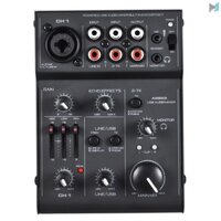 Mini Mic-Line Mixing Console Mixer with USB Audio Interface Built-in Echo Effect USB Powered for Recording DJ Network Live Broadcast