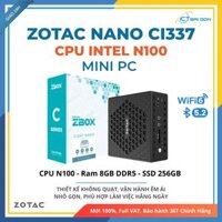 Mini PC Zotac Nano CI337 Cpu N100, Ram 8GB DDR5, SSD 256GB, WIFI+BT, HDMI, DisplayPort, USB-C, ZBOX-CI337NANO-BE1