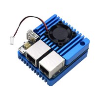 Mini Router Dual Ethernet Ports 32G Flash Memory Power Supply Module Board with Case for NanoPi R2S