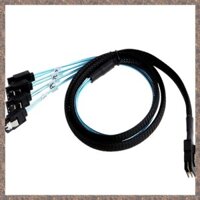 Mini SAS 36Pin (SFF-8087) Cáp Nam đến 4 SATA 7Pin Nữ, Máy chủ / Bộ điều khiển Mini SAS đến 4 Mục tiêu SATA / Bảng nền 1.0M