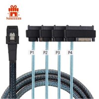 Mini Sas Sff-8087 đến 4 Sff-8482 Thẻ mảng máy chủ Cáp dữ liệu ổ cứng Cáp nguồn Sata