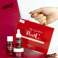 Mini Set Dưỡng Trắng Da, Làm Mờ Thâm Tiam My Signature Red C (Toner 40ml+ Serum 12ml + Cream 15ml)