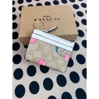 ✨✨Mini Skinny Id Case In Signature Canvas With Heart Cherry Print✨Mẫu ví card siêu cưng