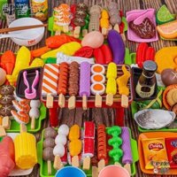 mini toys baby toys baby cooking toys Toys Trẻ Em Thịt Nướng Hộp Bếp Đồ Chơi Mô Phỏng Bộ Bé Nướng Xiên Giá Bếp Thịt Nướng Nhà Chơi Rượu Bé Gái Mẫu Giáo