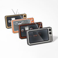 Mini TV Nhỏ Bộ Khuếch Đại Màn Hình Điện Thoại Di Động Hd TV Cổ Điển Chân Đế ChốngXanh Da Trời Ánh Sáng TV Màn Hình Lớn