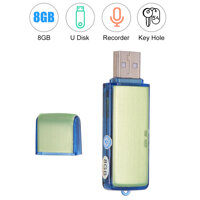 Mini USB Kỹ Thuật Số Âm Thanh Đầu Ghi Hình Chữ U Đĩa Đầu Ghi 1 Nút Ghi Âm Sạc Dung Lượng 8GB Cho Họp bài Giảng Cuộc Phỏng Vấn