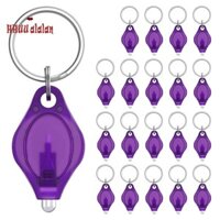 🔥Mini UV LED Móc Khóa Đèn Pin Chạy Bằng Pin Bộ Đèn Pin Huỳnh Quang 10 Lumen Máy Phát Hiện Ánh Sáng Di Động, 20 Gói