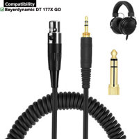 Mini XLR 4-Pin 6.35mm Dây nối dài cáp lò xo thay thế cho tai nghe Massdrop X Beyerdynamic DT177x GO