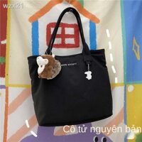 minibag  Harajuku Chic Nhật Bản phiên Hàn Quốc của túi mua sắm dung tích lớn thời trang đơn giản màu sắc hoang dã