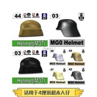 MinifigCat Phụ kiện vũ khí của bên thứ ba Đức MG0/M37 Mũ bảo hiểm Nhiều màu