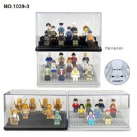 Minifigure Hộp Hiển Thị Xiaoming Chống Bụi Bao Bước Hộp Hiển Thị Khối Xây Dựng Trong Suốt Tương Thích Lego Lưu Trữ Hạt Hội