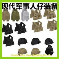 Minifigure quân đội tương thích, minifigure cấp 3, áo giáp cấp 3, ba lô, mũ bảo hiểm, khối xây dựng nhựa, phụ kiện, đồ chơi lắp ráp PUBG