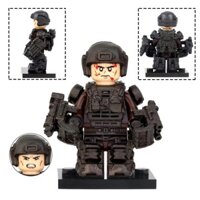 Minifigure tương thích Edge of Tomorrow William Cage Major Tom Cruise Người lính quân đội Áo giáp nặng Khối xây dựng lắp ráp Minifigure QYGQ