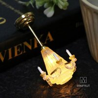 Minifrut] 1: 12 Nhà Búp Bê Thu Nhỏ Đèn Trần Đèn LED Đèn Tường Trang Trí Phòng Khách Đồ Chơi MỚI