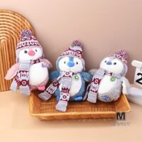 Minifrut] 20cm Chim Cánh Cụt Dễ Thương Mặc Mũ & Khăn Sang Trọng Đồ Chơi Thú Nhồi Bông Chim Cánh Cụt Gối Ngủ Trang Trí Nhà Sinh Nhật Quà Tặng Năm Mới MỚI