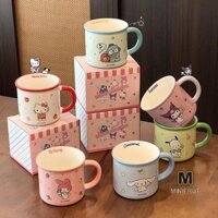 Minifrut] Kawaii Sanrio Hello Kitty Cốc Anime Kuromi Cinnamoroll Ăn Sáng Sữa Cà Phê Quà Tặng Trẻ Em MỚI