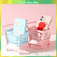 MiniHouse Mini Xe Đẩy Hoa Văn Hoạt Hình Siêu Thị Tay Lưu Trữ Đồ Chơi Để Bàn Trang Trí Người Tổ Chức