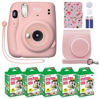 MiniMate Bundle with Fujifilm Instax Mini 11 Instant Camera Blush Pink Compatible Custom Case + MiniMate Accessories + Fuji Instax Film Value Pack ...