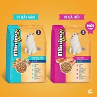 minino vị hải sản và cá hồi hạt cho mèo túi 7kg(20goix350g)