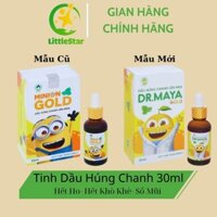 Minion Gold Dr.Maya Chính Hãng Cao Cấp Hộp 30ml - Dầu húng chanh lên men giảm ho sốt sổ mũi tăng đề kháng an toàn trẻ em