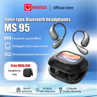 Miniso M95 Al Tai nghe không dây dịch thời gian thực thông minh Bluetooth 5.4 LED Màn hình cảm ứng đa chức năng Khử tiếng ồn có micrô Chống nước HiFi Stereo Chống nước IPX5