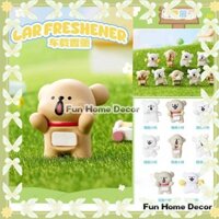 Miniso Maltese Làm Mát Xe Hoạt Hình Chó Tượng Điêu Khắc Mù Hộp Thơm Ô Tô Hộp Bất Ngờ imadvn