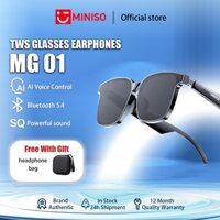 Miniso MG01 AITWS Tai nghe không dây Kính Bluetooth Tai nghe Dịch tai nghe Tai nghe bán mở Bluetooth 5.4 Cuộc gọi HD Điều khiển cảm ứng bằng giọng nói thông minh