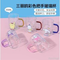 Miniso MINISO MINISO Sanrio Tay Cầm Màu Kính 350mL Hoạt Hình Quế Chó Hộ Gia Đình Kính