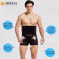 Minlia Body Shaper Nam, Quần áo định hình giảm béo eo cao, Quần lót định hình có độ đàn hồi cao Eo Huấn luyện viên Quần lót kiểm soát bụng Quần lót Kiểm soát hình dạng