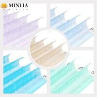 MinLia Minlia 12 hàng / bộ Lông mi màu riêng lẻ, Trang điểm C / D Lông mi giả đầy màu sắc, Mô phỏng Truyện tranh chồn giả Cosplay Lông mi giả mở rộng hàng ngày
