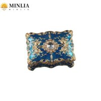 Minlia Trinket Organizer Vintage Retro 1 Chiếc Nhẫn Hộp Đựng Mỹ Phẩm Kim Loại Phong Cách Châu Âu