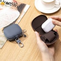 Minlia Ví đựng tiền xu Móc khóa, Ví đựng đồ trang điểm Ví da, Son môi thời trang Túi đựng tai nghe phong cách Hàn Quốc Màu trơn Mặt dây chuyền Phụ kiện Dạo phố