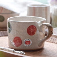 Minoyaki / made / marimo DOT Cốc hình quả táo (Phong cách chấm bi) LYAJIE25.3.26
