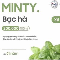 MINTY Hair Mist - Xịt Dưỡng Da Đầu Bạc Hà ( Handmade )