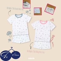 MioMio Bộ tay ngắn cài vai mỏng mát [100% Cotton] -Tistore