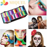 Miquel Body Art Painting, Bộ dụng cụ trang điểm sọc cầu vồng nhiều màu trên cơ thể, Dụng cụ trang điểm Halloween không độc hại
