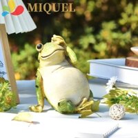 Miquel Mini Ếch Trang Trí, Phim Hoạt Hình Xanh Ếch Nhỏ Các Bức Tượng Nhỏ, Đồ Thủ Công Nhựa Ngộ nghĩnh Thủ Công Dễ Thương Tượng Động Vật Countryside