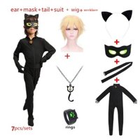 Miracle Girl và Black Cat Noir Trẻ em Halloween cos Trang phục biểu diễn Bọ rùa Radi Bông tai Bộ búp bê 4.3.1