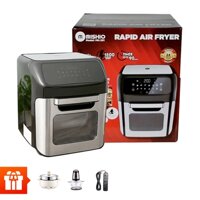 MISHIO-Nồi chiên không dầu điện tử 12L Mishio  MK281+Nồi Lẩu điện Mishio MK275+Máy xay thịt Mishio 2 lít MK273 + 1 ổ cắm điện 3 đầu