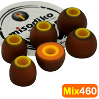 misodiko Mix460 Earbuds Tips - for Jaybird X4 X3 X2 BlueBuds X Freedom 2 F5/ Powerbeats Pro 3 2 1 BeatsX Tour/ 1More E1025 E1024 E1020BT/ MDR XB55AP XB75AP EX650AP EX155AP EX255AP EX15AP EX15LP - Replacement In-Ear Earphones Eartips (3Pairs)