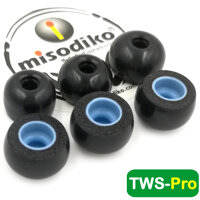 misodiko TWS-Pro Earbuds Tips for Elite 75t Elite 65t Active 65t Elite Sport Evolve 65t/ Gear IconX Galaxy Buds/ Momentum True Wireless/ Bragi Dash Pro/ mifo O5 O7/ Creative Outlier Air Outlier Gold Replacement Memory Foam Eartips (3-pairs)