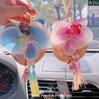 Miss * Bướm Bướm Phong Lan Móc Khóa Hoa Với Ngọc Trai Dây Xích Phụ Kiện Thời Trang