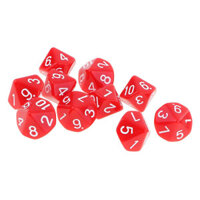 【Miss Lan】10pcs Polyhedral Dice D10 Dice 16mm Acrylic Dice Games For Dice Table Games