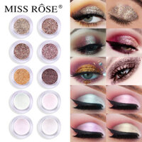 Miss ROSE Phấn mắt kim cương đơn sắc Chống thấm nước Sân khấu lâu trôi Trang điểm mắt Ngọc trai Sequins