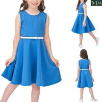 Miss * Váy không tay thanh lịch cho bé gái Váy cổ tròn để dự tiệc và mặc thường ngày